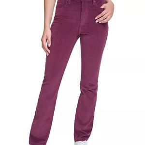 CALVIN KLEIN JEANS Petite High-Rise Stretch Corduroy Bootcut Jeans